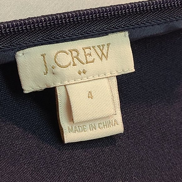 J Crew Dress Laser Cut Out Blue Scalloped Shift Mini Womens 4 - Picture 5 of 7